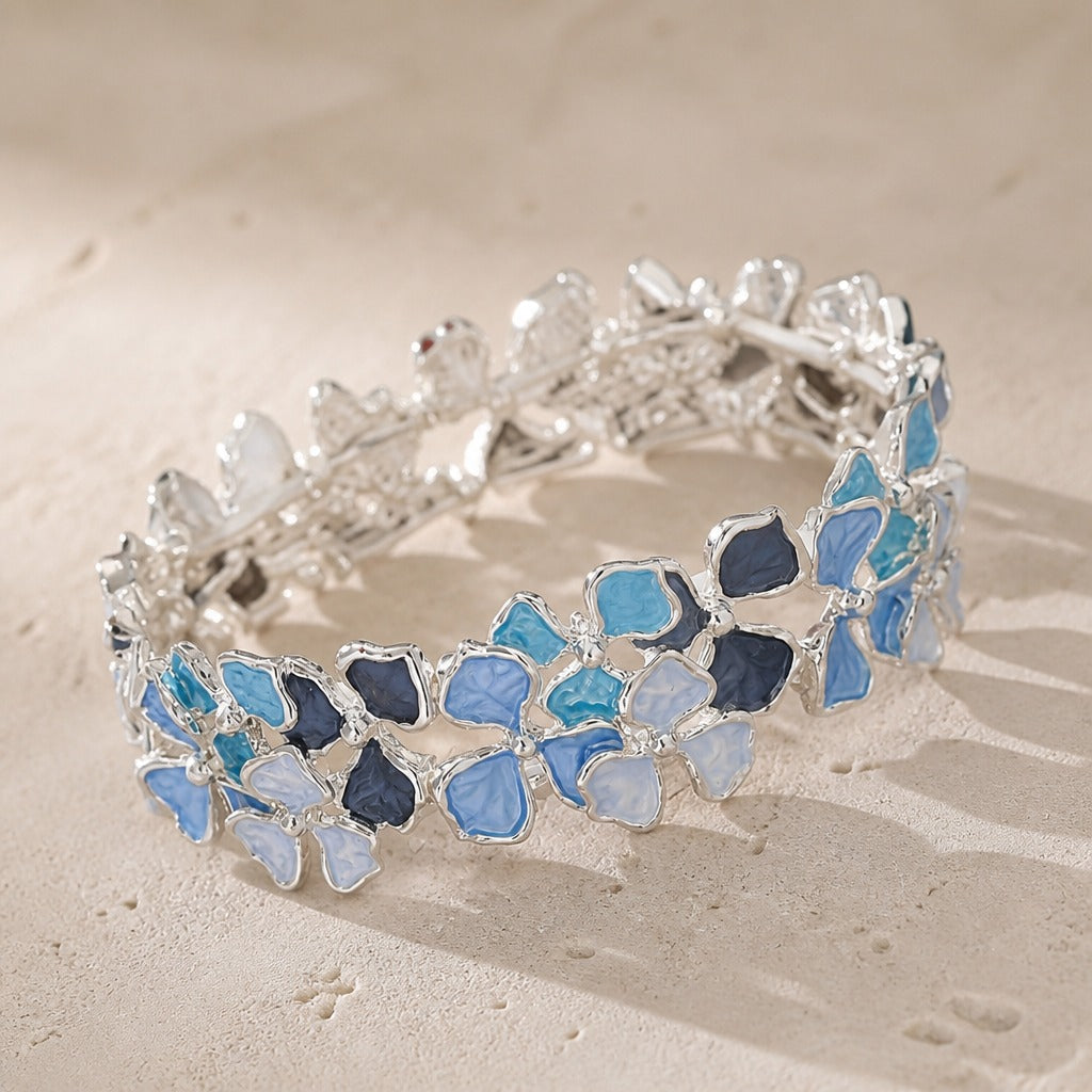 Bracelet Floral Gravé