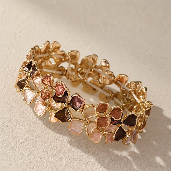 Bracelet Floral Gravé