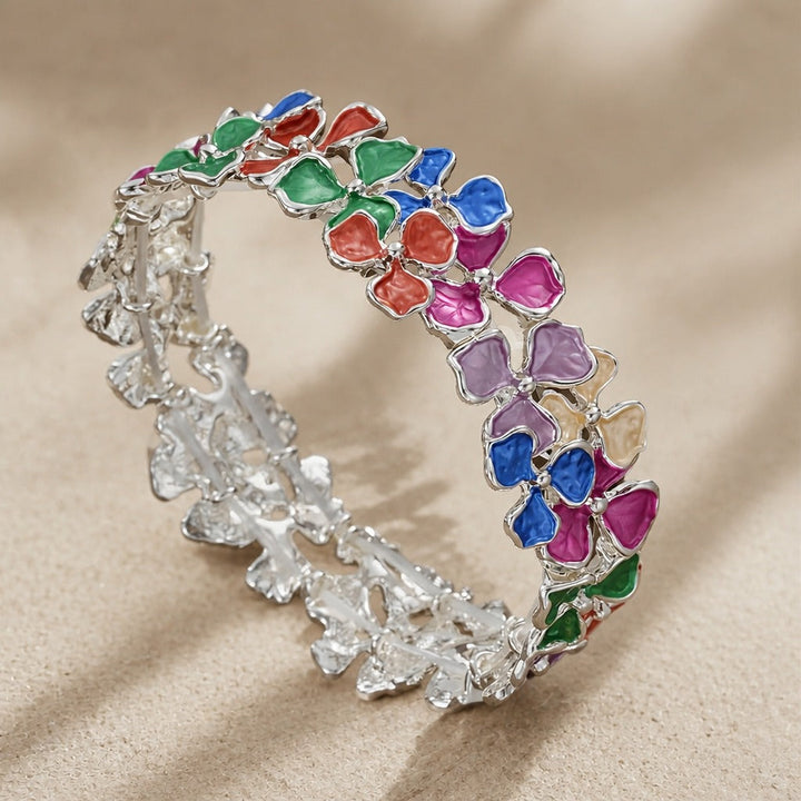 Bracelet Floral Gravé