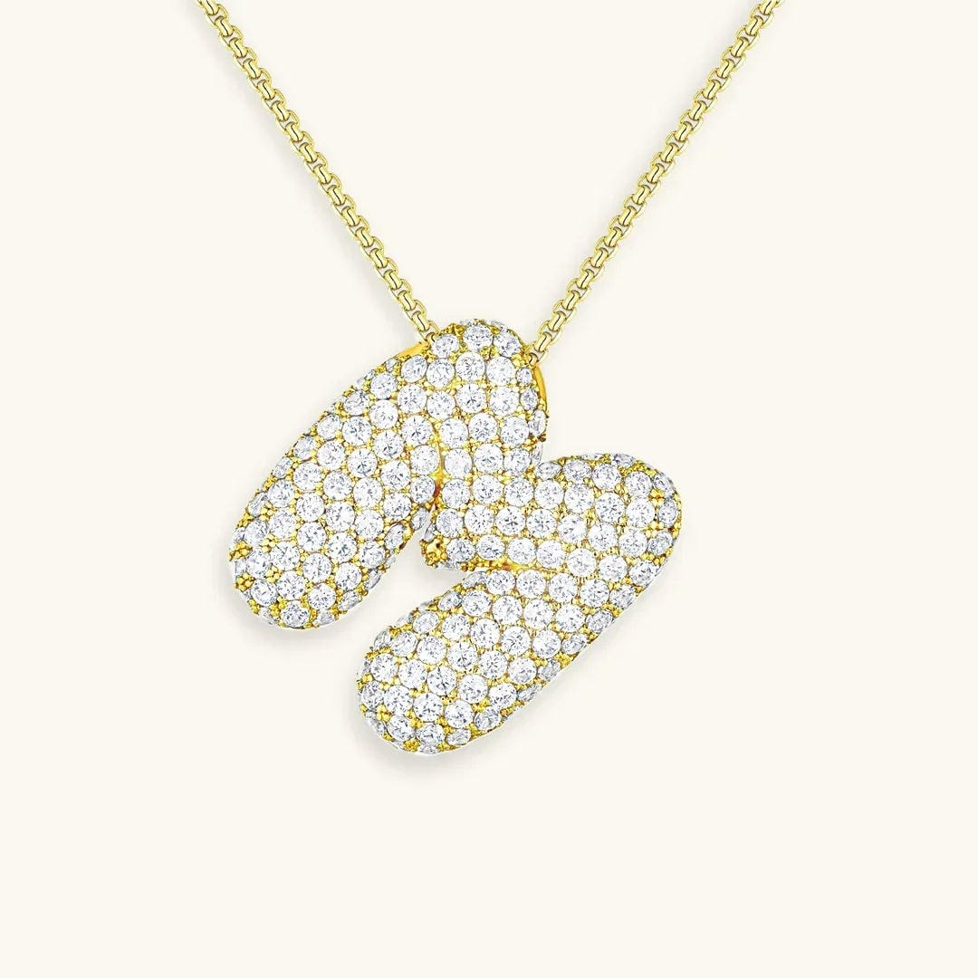Collier Initial en Cristaux Boules