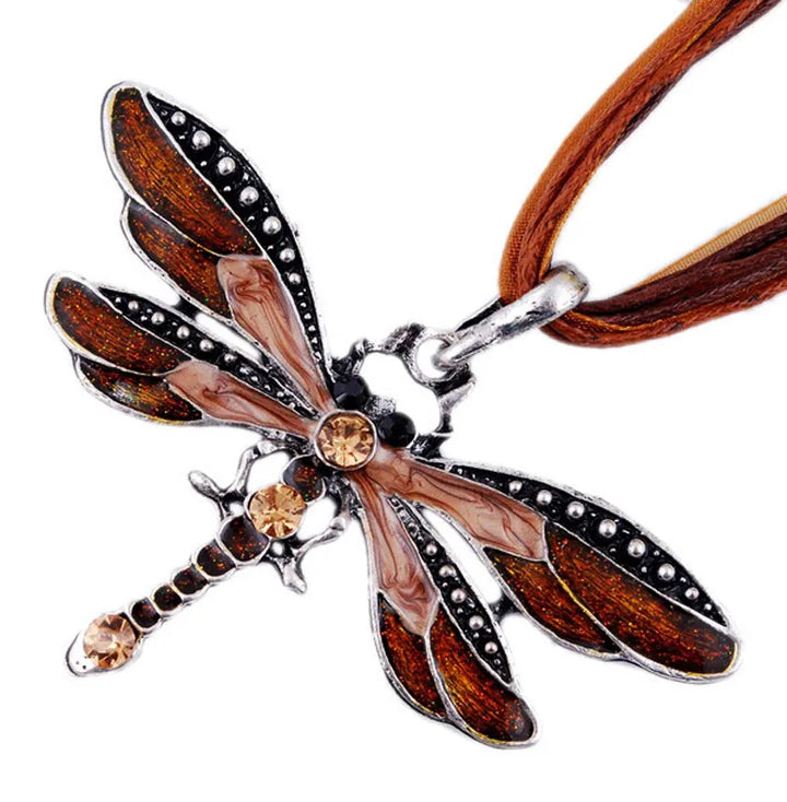 Pendentif Libellule en Cristal