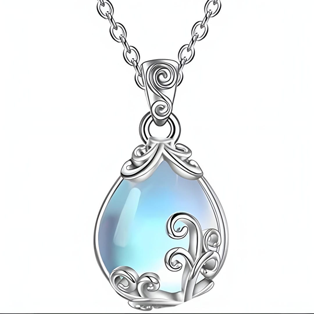 Collier Pendentif Glacier au Clair de Lune