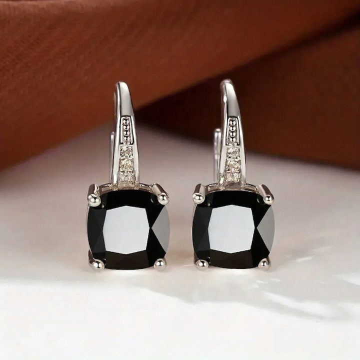 Mystical Stone Hoop Earrings | Gold