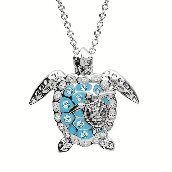 Pendentif Tortue de Mer en Argent Vintage