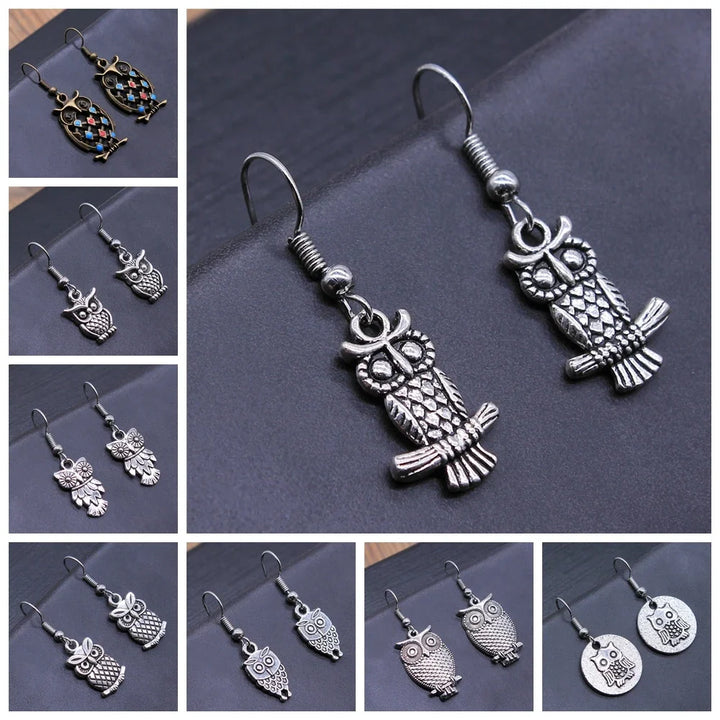 Vintage Owl Bohemian Dangle Earrings