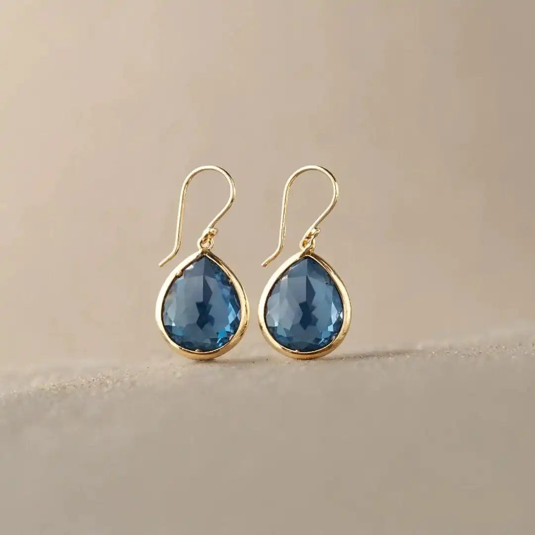 Gouttes de Cristal Bleu Vintage