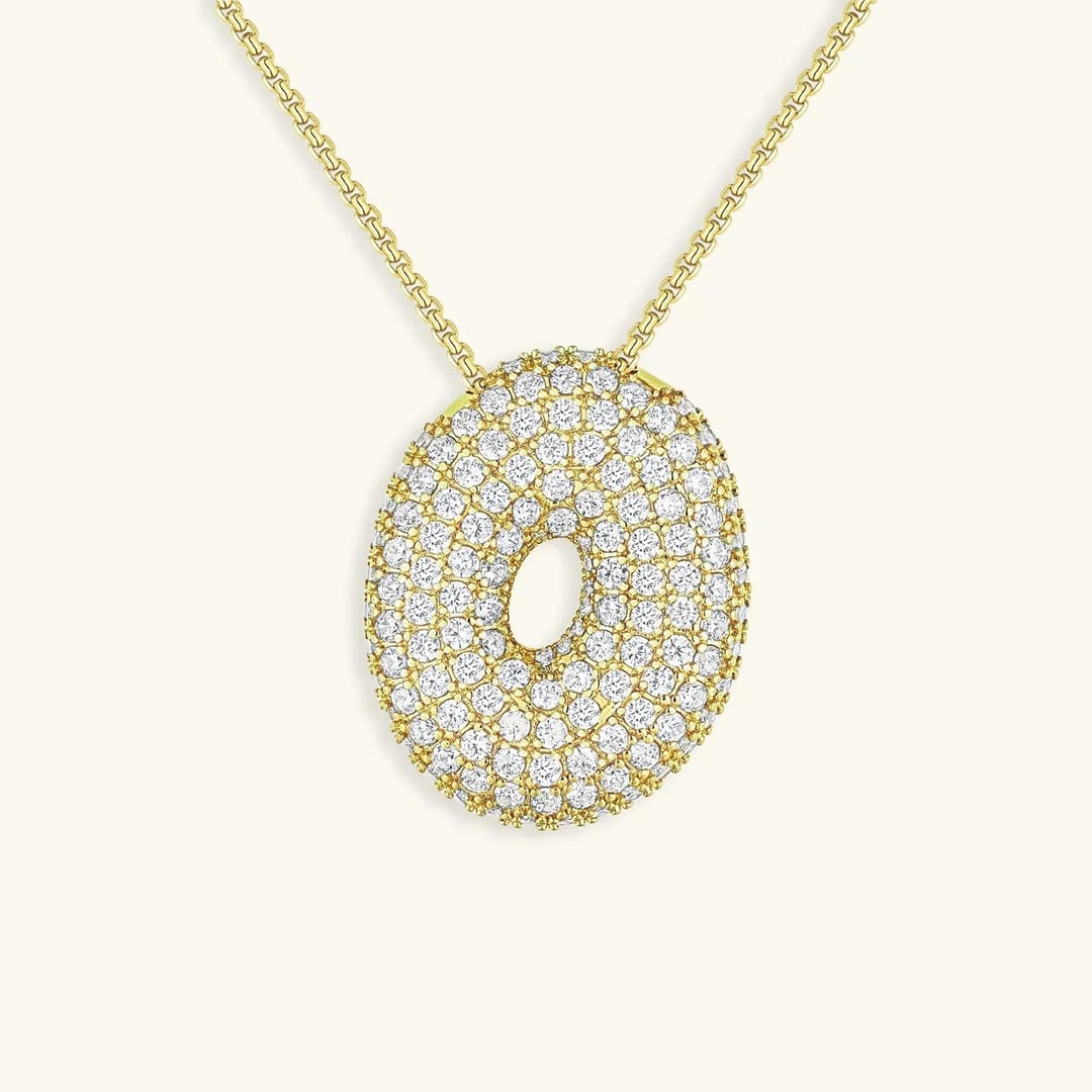 Collier Initial en Cristaux Boules