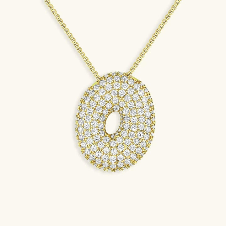 Collier Initial en Cristaux Boules