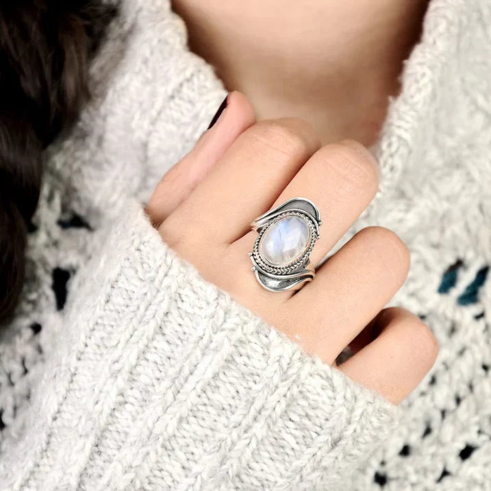 Bague Statement en Pierre de Lune Elizabeth