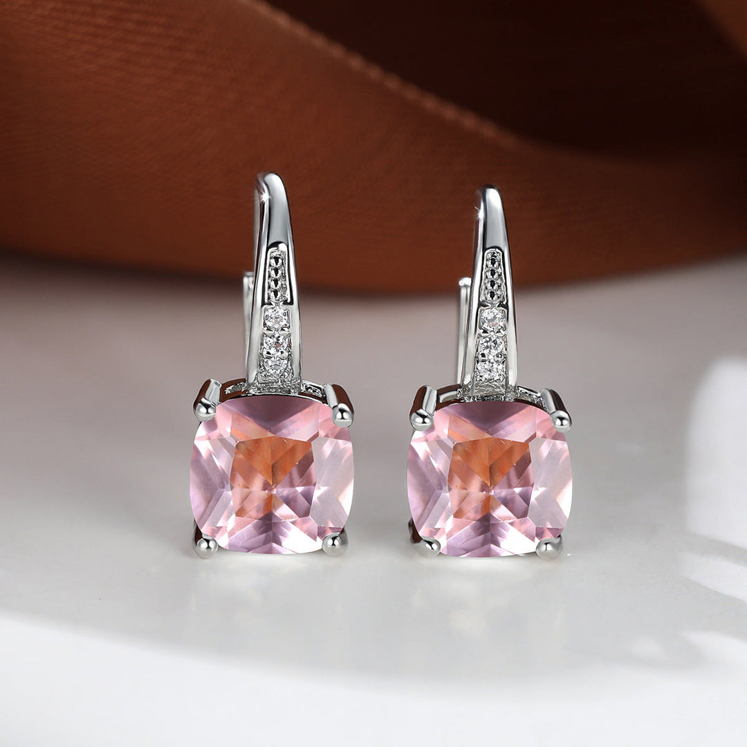 Mystical Stone Earrings | White Gold
