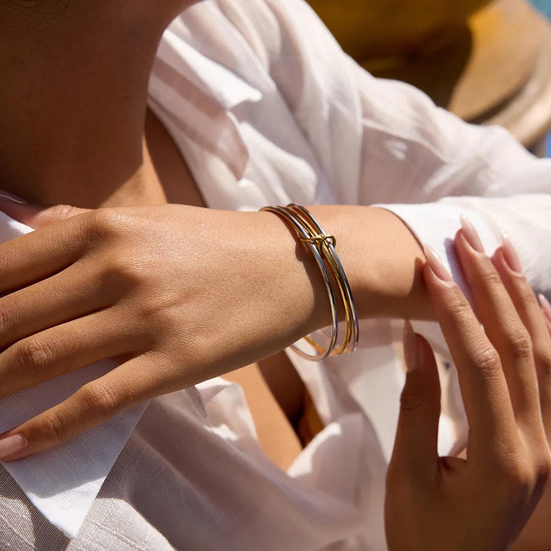 Bracelet Bicolore Empilé Intemporel