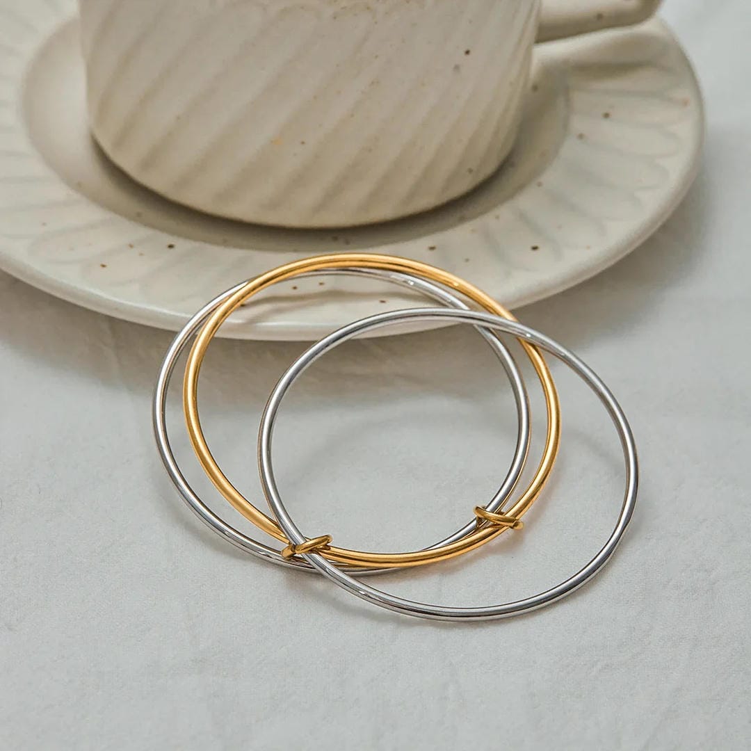Bracelet Bicolore Empilé Intemporel