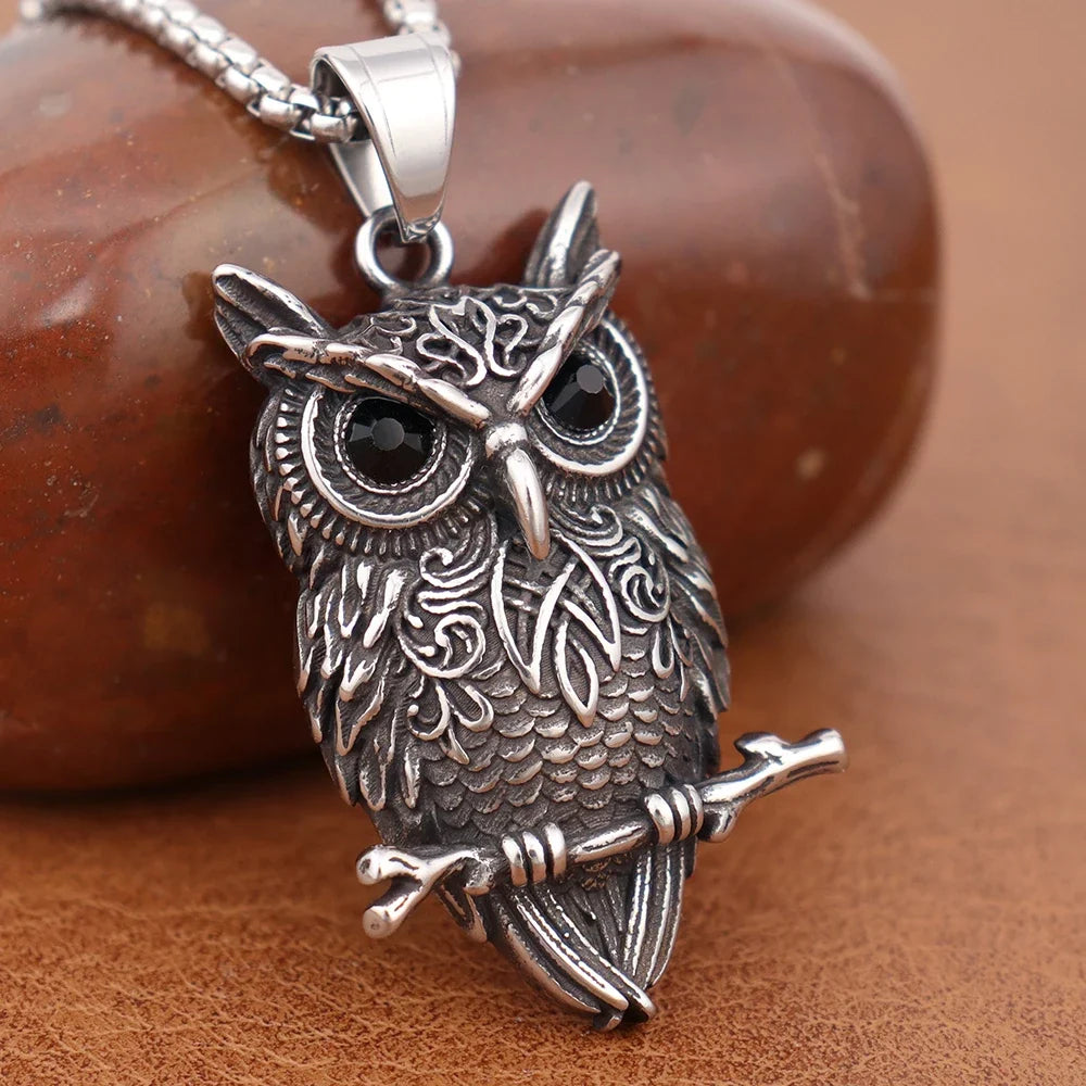 Pendentif vintage en forme de hibou