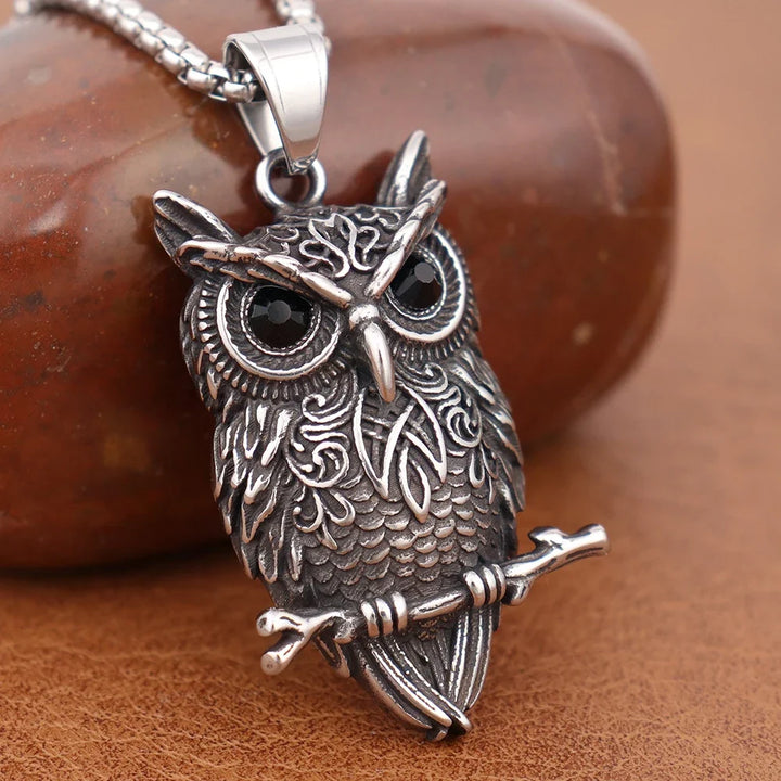Pendentif vintage en forme de hibou