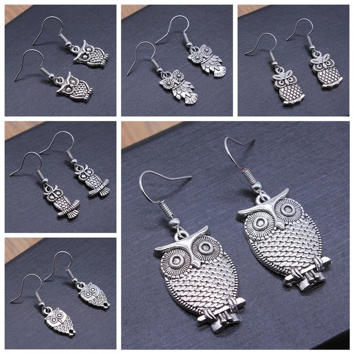 Vintage Owl Bohemian Dangle Earrings