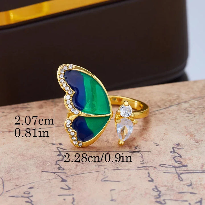 Bague Papillon Bleu Rêves