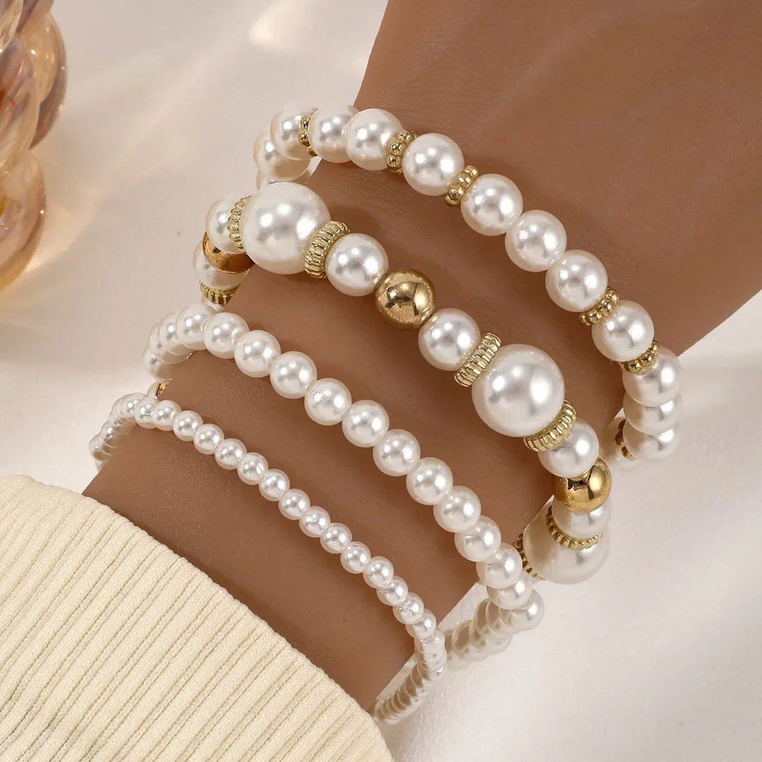 Ensemble de Bracelets Amour et Perles