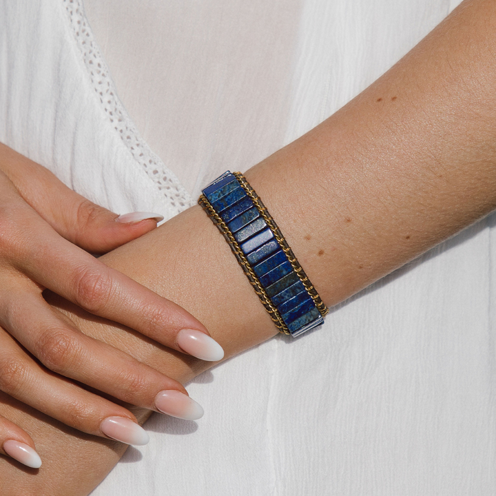 Bracelet de Protection en Lapis-Lazuli Ancien