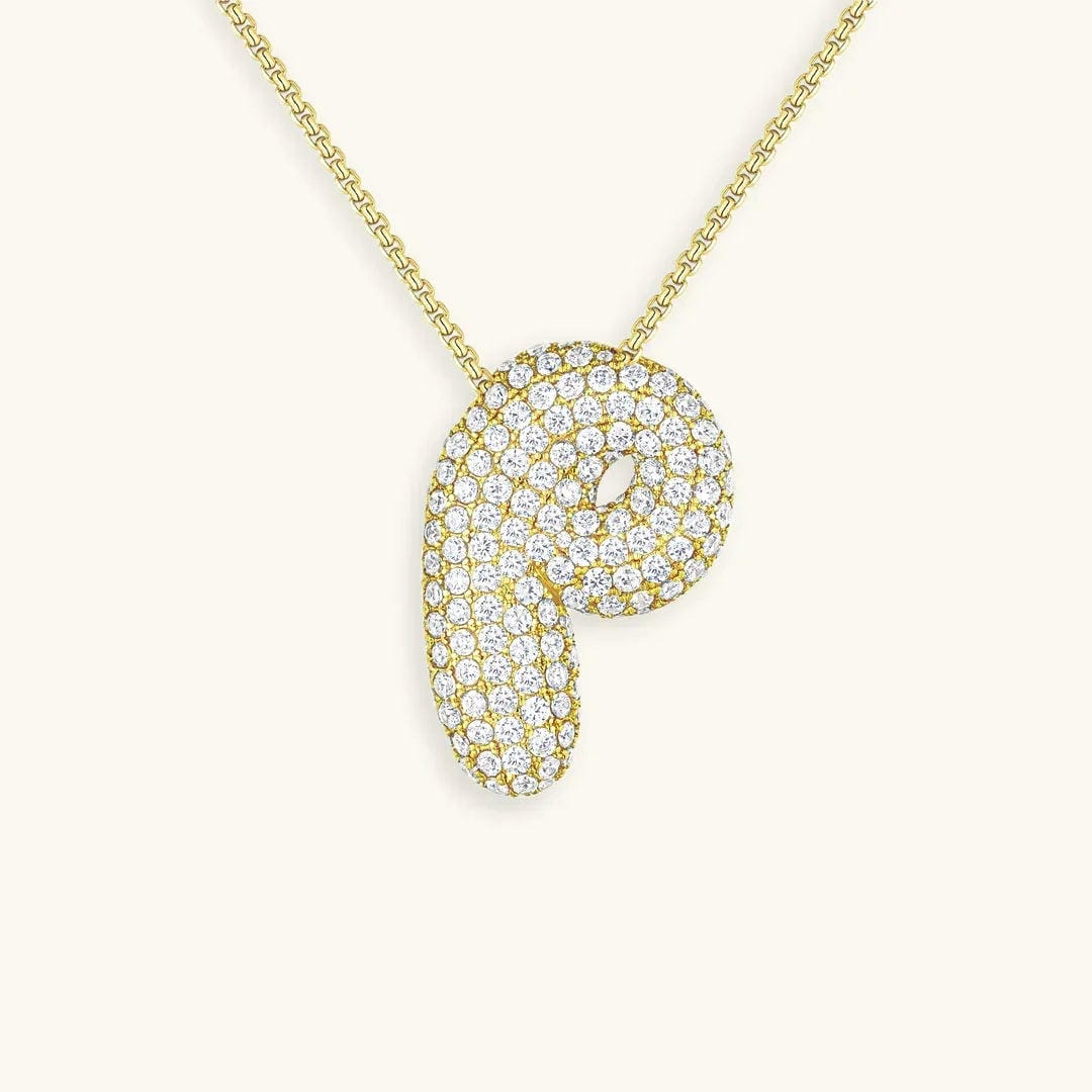 Collier Initial en Cristaux Boules
