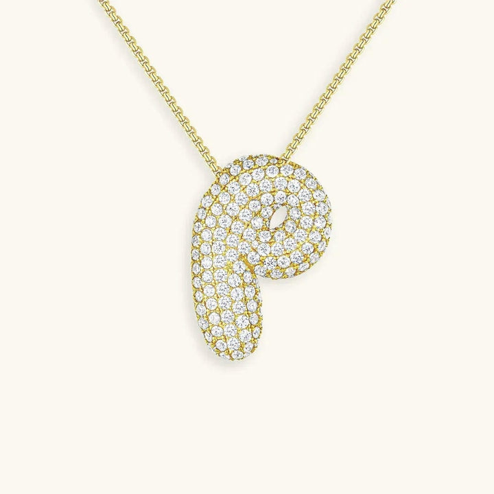 Collier Initial en Cristaux Boules