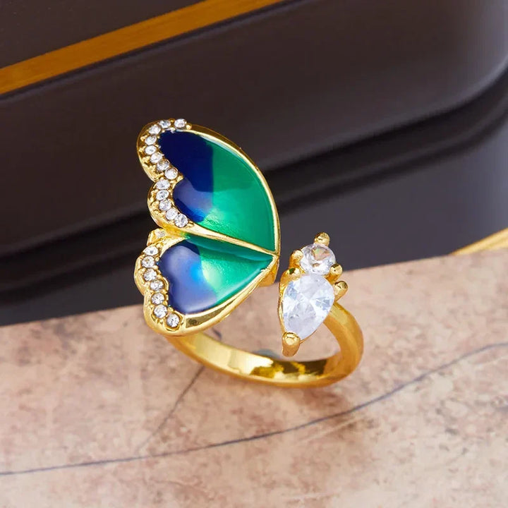 Bague Papillon Bleu Rêves