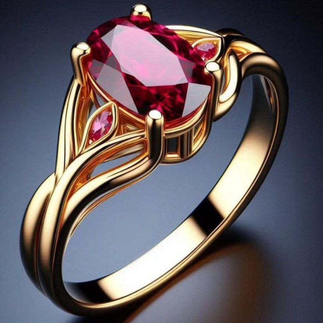 Bague en or ornée d&
