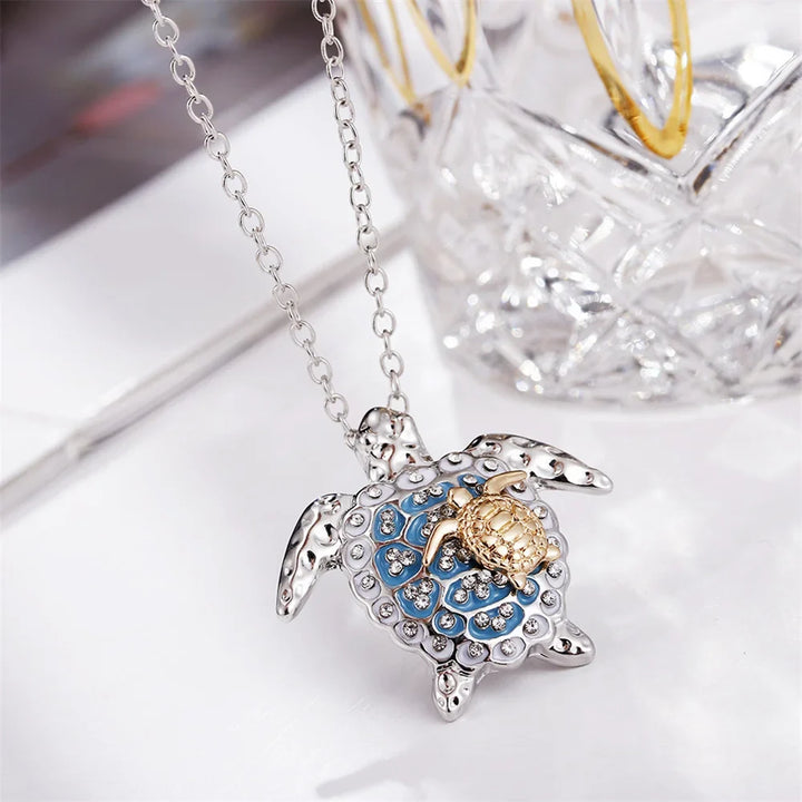 Pendentif Tortue de Mer en Argent Vintage