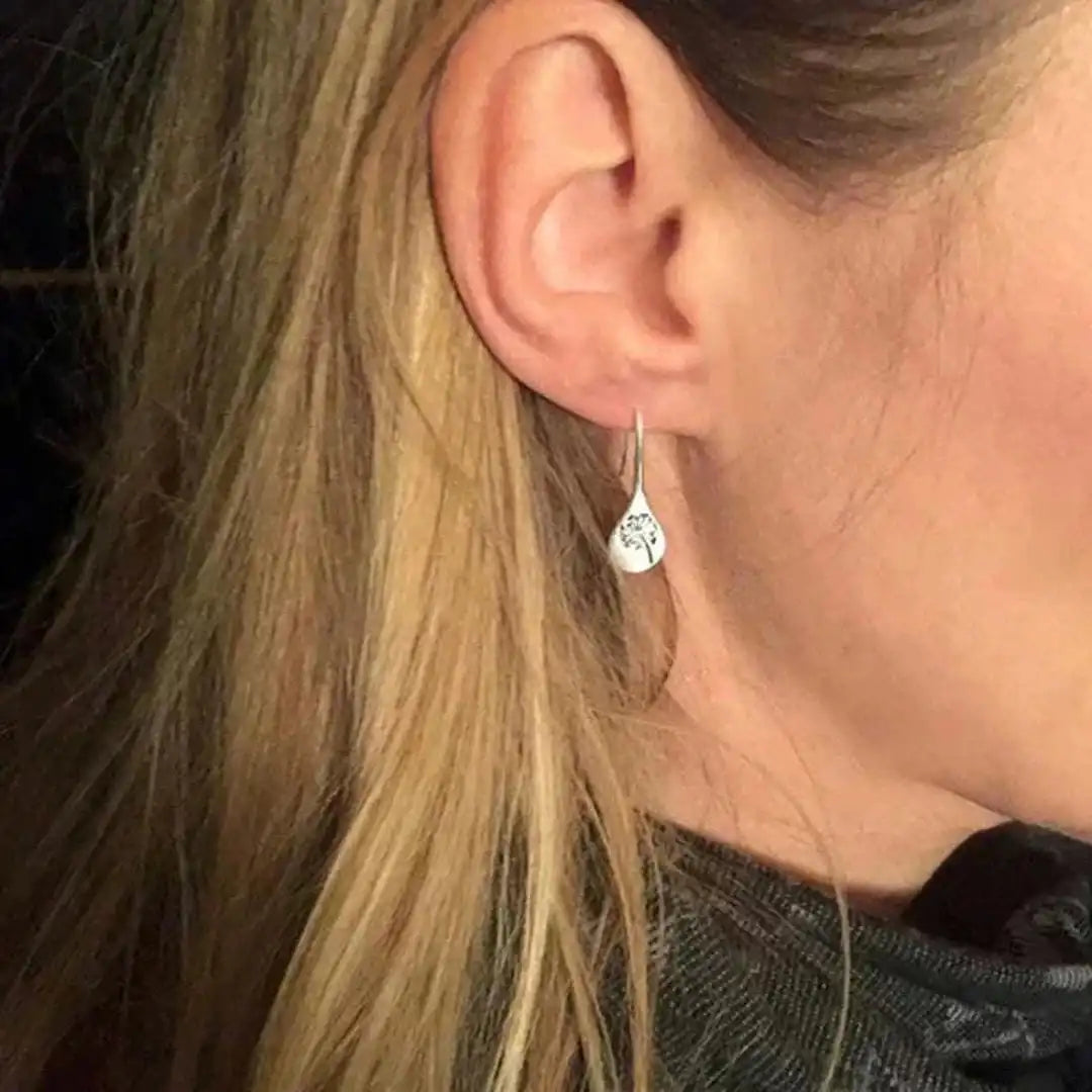 Vintage Silver Flower Earrings