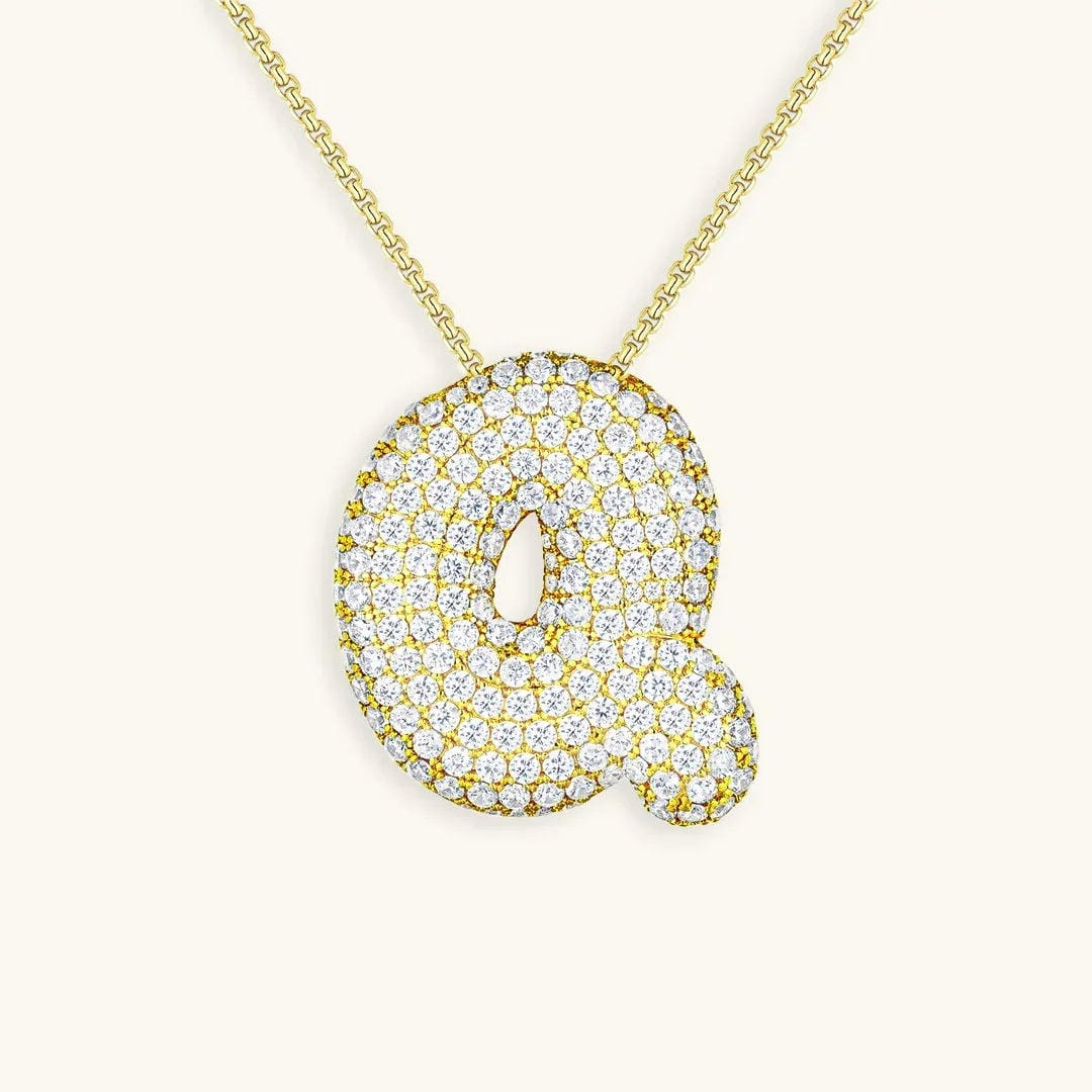 Collier Initial en Cristaux Boules