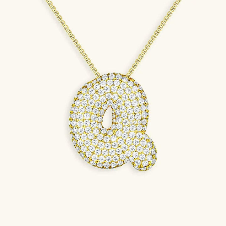 Collier Initial en Cristaux Boules