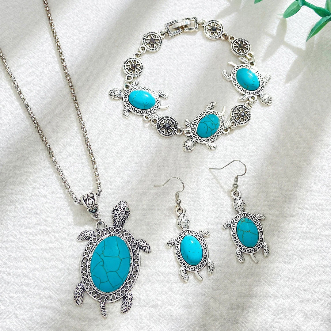 Ensemble de Bijoux en Turquoise Tortue