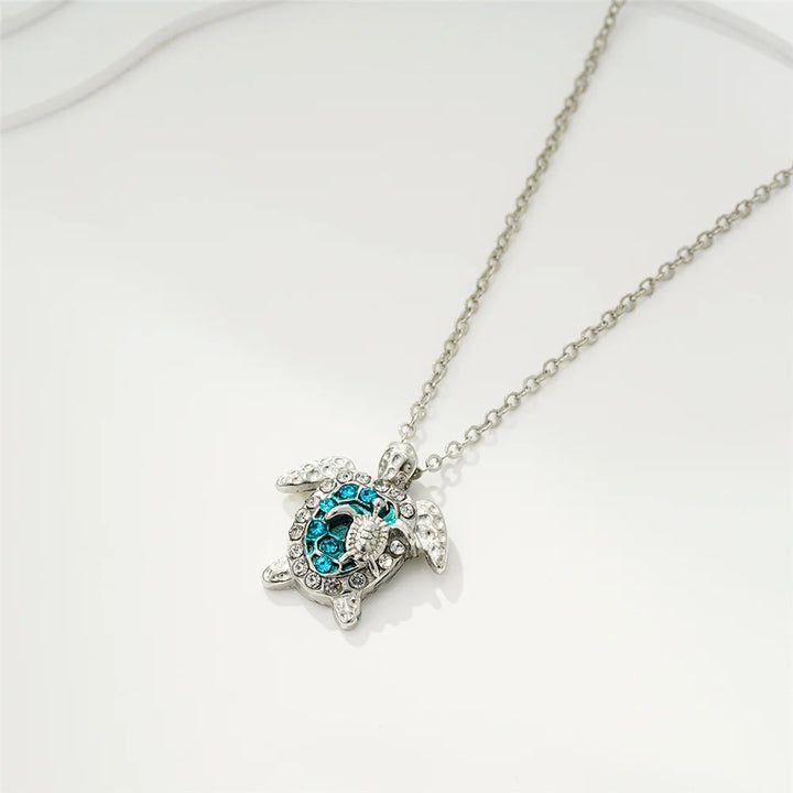 Pendentif Tortue de Mer en Argent Vintage