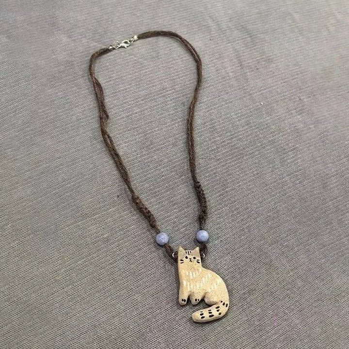 Collier Pendentif Étoile de Chat Vintage