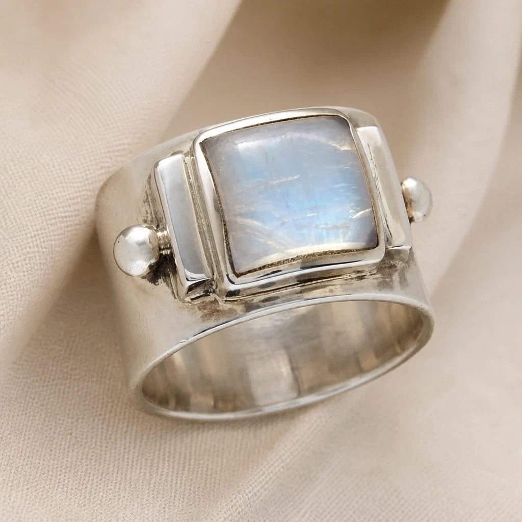 Bague Rétro Boho en Pierre de Lune