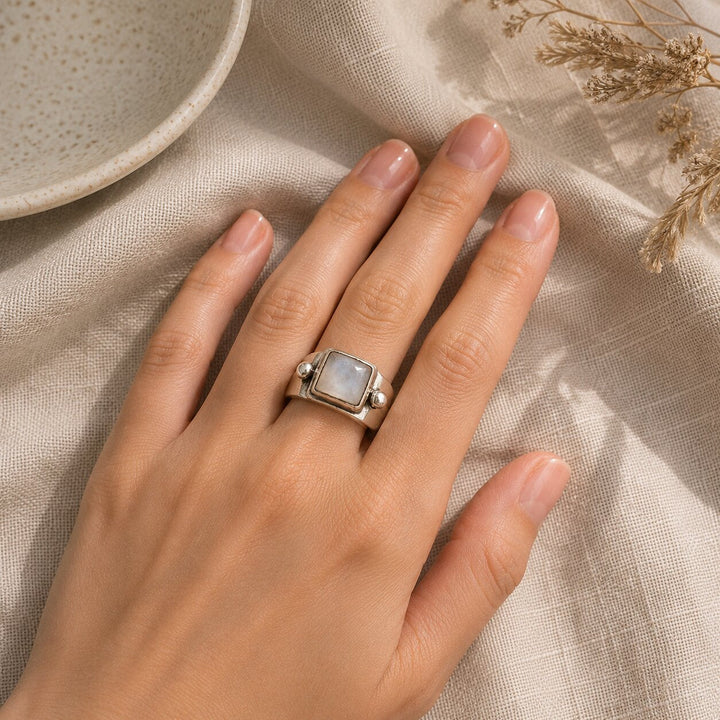 Bague Rétro Boho en Pierre de Lune