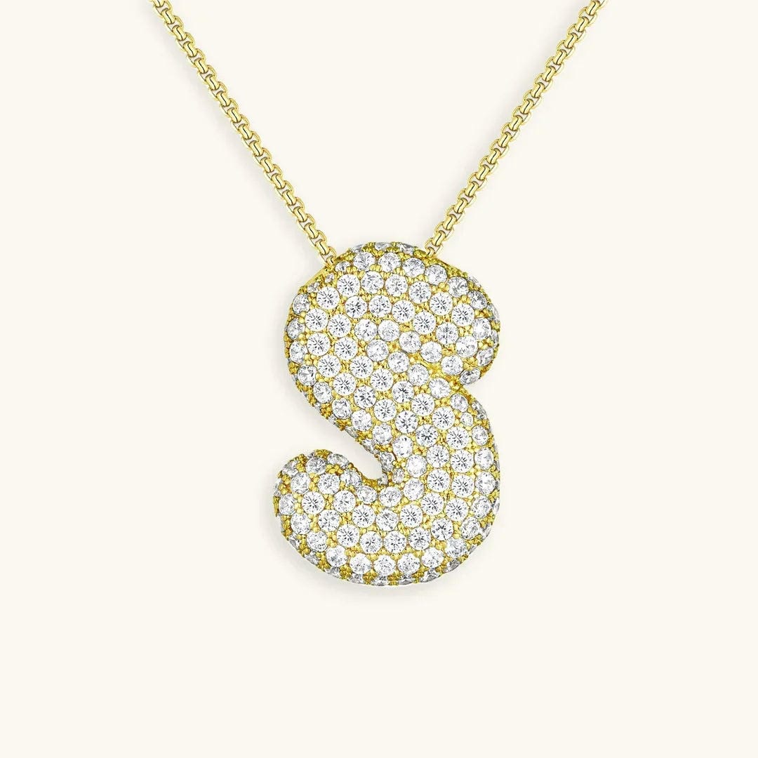 Collier Initial en Cristaux Boules