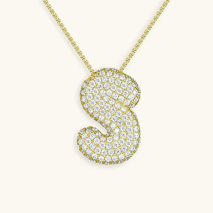 Collier Initial en Cristaux Boules