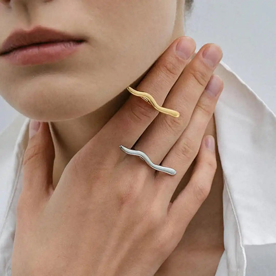 Minimalist Gold Branch Ring