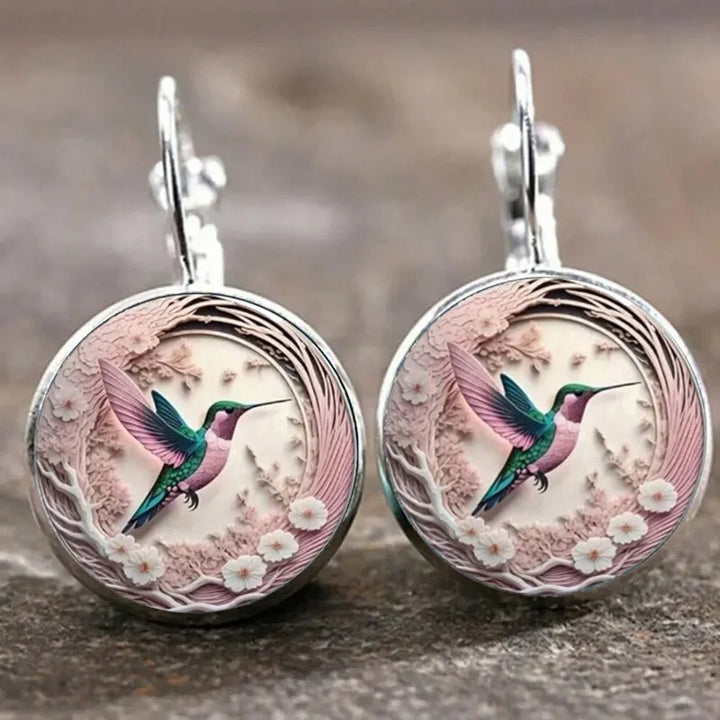 Collier Pendentif en Verre Dôme Colibri