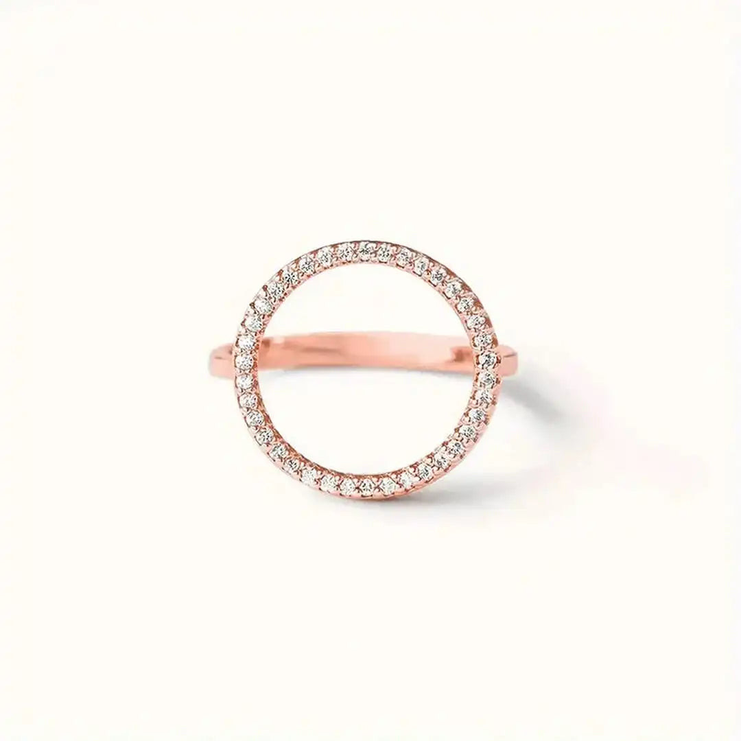 Bague Ronde en Zirconium Cubique