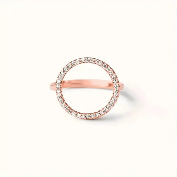 Bague Ronde en Zirconium Cubique