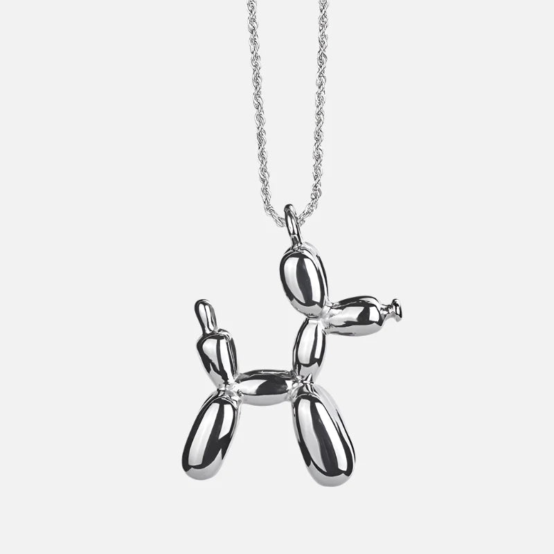 Collier Pendentif Chien en Ballon Doré