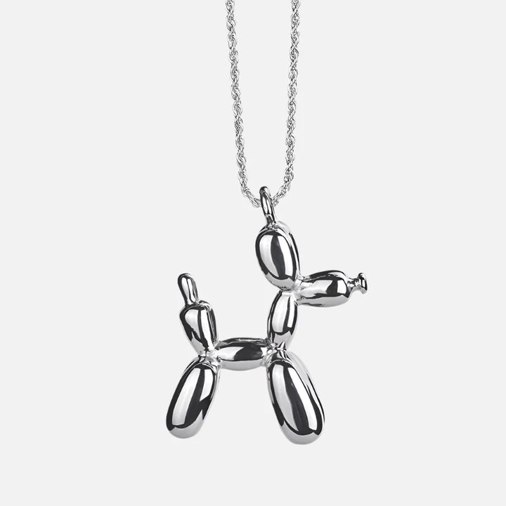 Collier Pendentif Chien en Ballon Doré