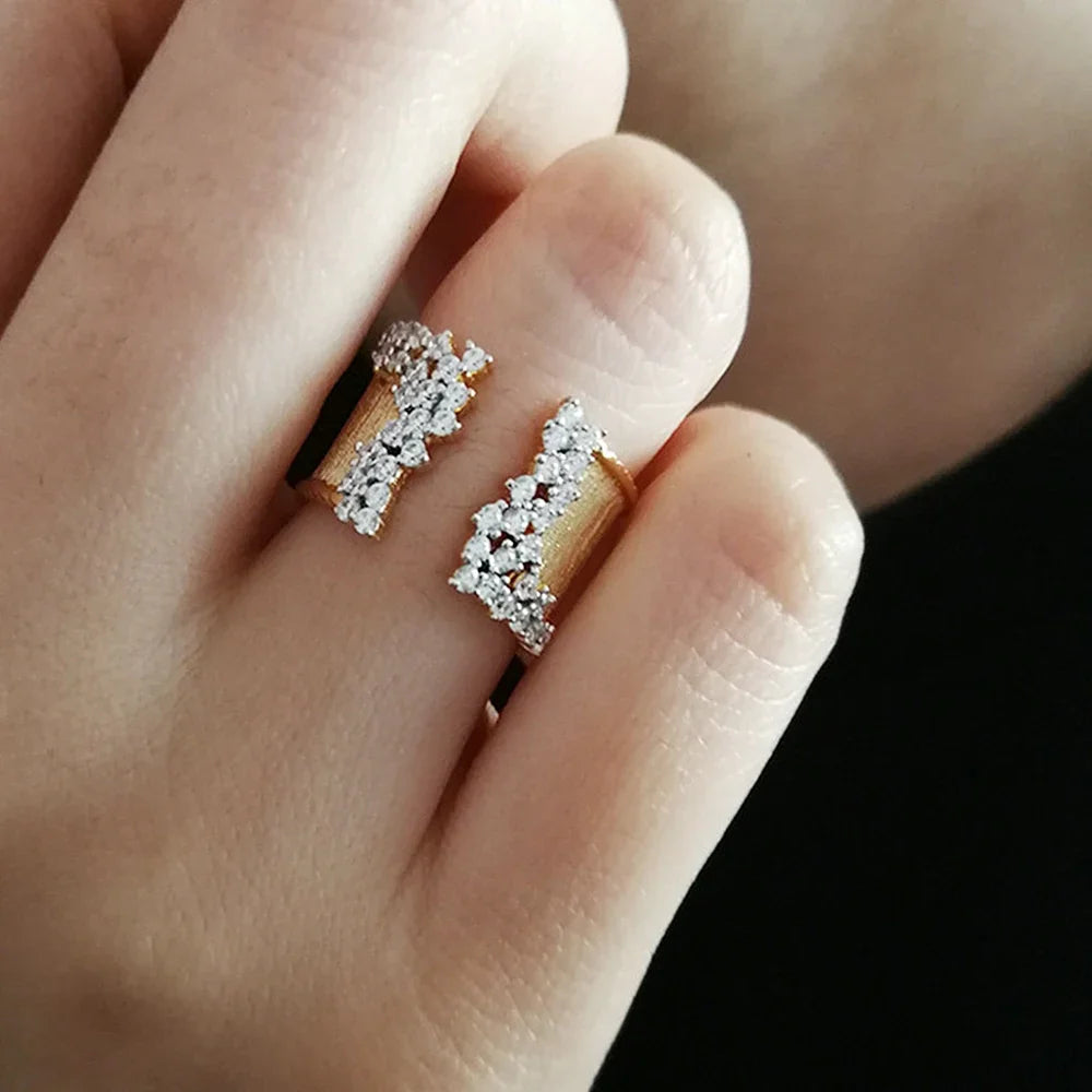 Bague Large en Zirconium de Luxe