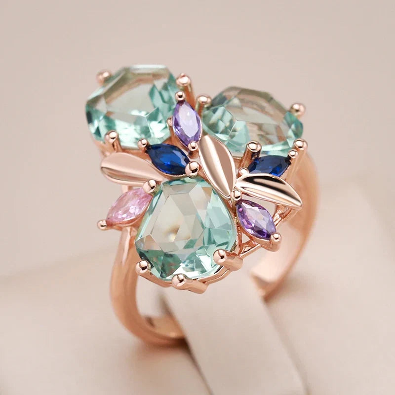Bague Sophistiquée en Mosaïque Rhombique
