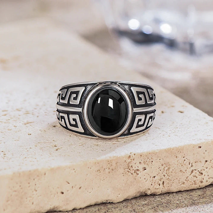 Bague en argent avec œil de tigre