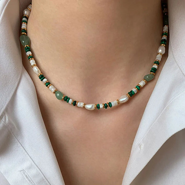 Collier en Jade Précieux et Or