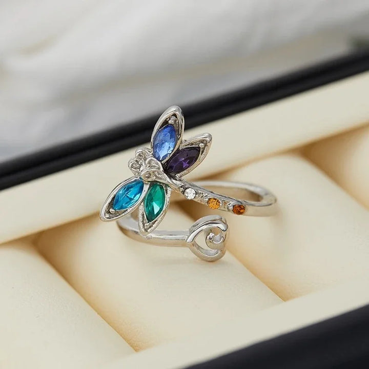 Bague Vintage Ajustable Libellule