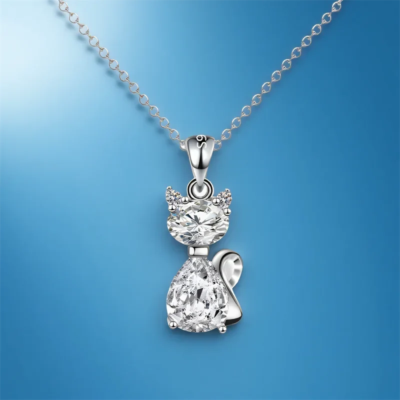 Collier Félin en Argent Sterling avec Zirconia