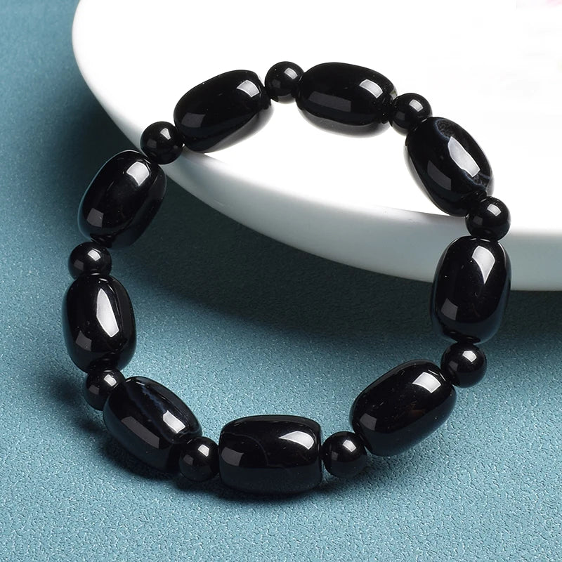 Bracelet en jade baril avec perles